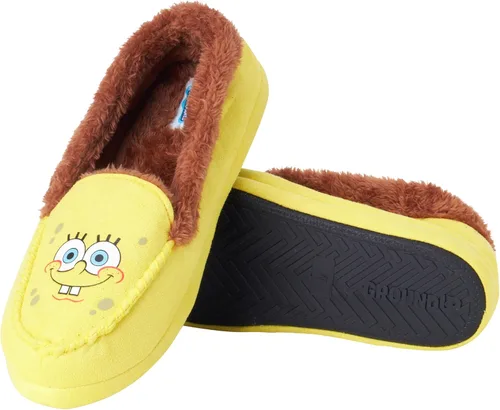 Miniatura 2 de Nickelodeon Pantuflas para hombre - Bob Esponja y Patricio 3D Fuzzy Slippers (7-14)