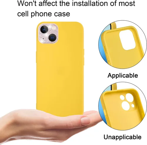 Miniatura 5 de Wisdompro [Paquete de 2] Protector de lente de cámara brillante para iPhone 13 de 6.1 pulgadas, para iPhone 13 Mini de 5.4 pulgadas, accesorios