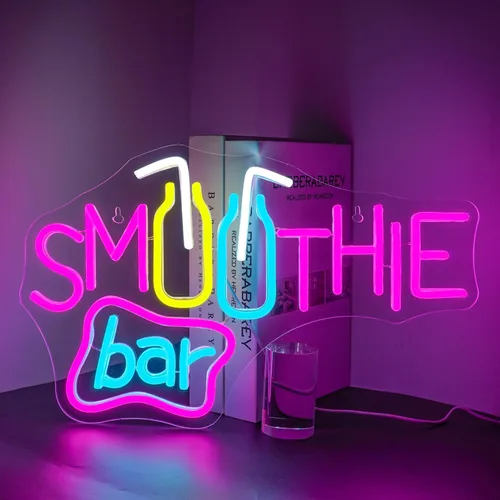 Miniatura 11 de Looklight Letreros de neón de disco para decoración de pared, letrero de luz LED rosa y azul, letrero de neón con letras iluminadas USB, letrero