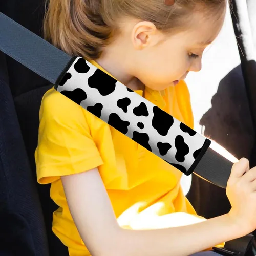 Miniatura 4 de Almohadilla Protectora para Cinturón de Seguridad del Automóvil, Paquete de 2 Almohadillas Suaves para Correa de Cinturón de Seguridad del Automóvil
