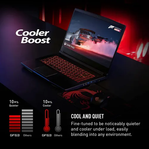 Miniatura 8 de MSI Portátil para juegos Thin A15 FHD 144Hz de 15.6 pulgadas, Ryzen 5-7535HS, GeForce RTX 3050, 16GB DDR5, 512GB SSD, diseño delgado y ligero
