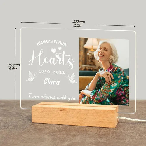 Miniatura 4 de BeneCharm Regalos conmemorativos personalizados, regalos de condolencias para madres, regalos de condolencias personalizados, lámpara de imagen