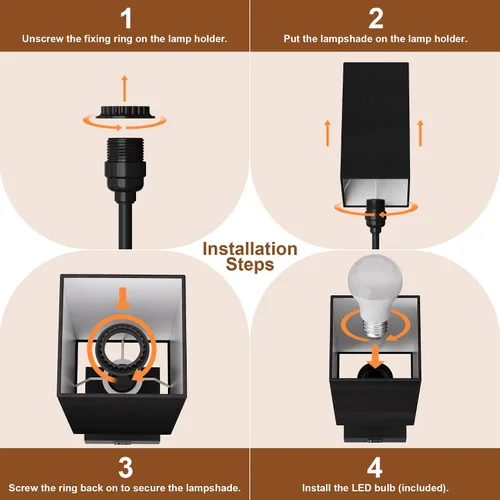 Miniatura 7 de Juego de 2 lámparas de mesa de dormitorio Sailstar, lámpara táctil con puertos de carga USB C+A, lámparas regulables de 3 vías para mesitas de Negro