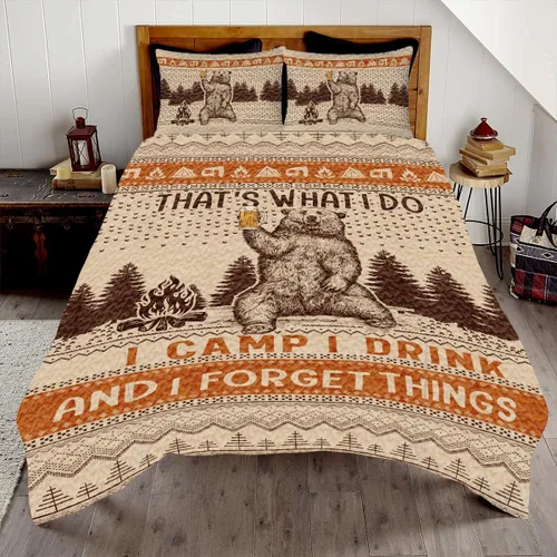 Miniatura 14 de Happy Camping - Juego de edredón para decoración de dormitorio, tamaño individual/Queen/King, para niños, niñas, mujeres, amantes