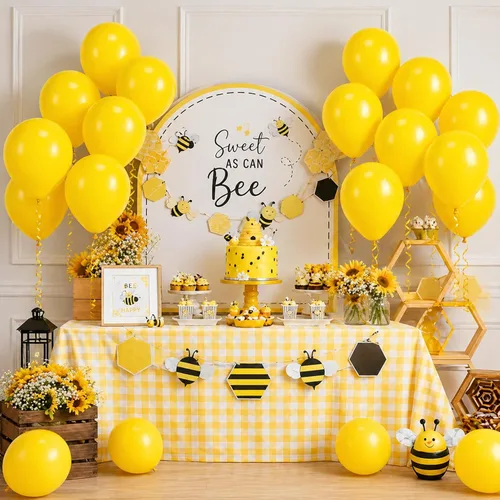 Miniatura 8 de EMART Globos amarillos de 12 pulgadas, globos de látex 100 piezas para fiestas, cumpleaños, bodas, baby shower, graduación, decoración temática