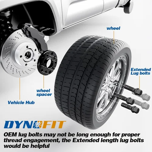 Miniatura 4 de Dynofit Tornillos extendidos m14x1.25 para F12, F13, F20, F80, F10, F82, F22, F23, F45, F46, F30, F32, F01, F25, F26, 1.575 in de largo, para M2