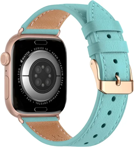 Miniatura 9 de Bestig - Correa compatible para Apple Watch de 38mm, 40mm, correa de repuesto de cuero genuino para iWatch Series 6, SE, 5, 4, 3, 2, 1, Sports &
