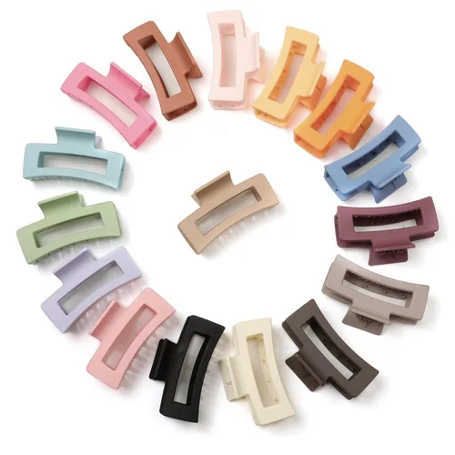 Miniatura 10 de Pinzas para el cabello para mujer, pinzas cuadradas grandes para cabello grueso, fino y medio, 6 pinzas de mandíbula, accesorios para el cabello