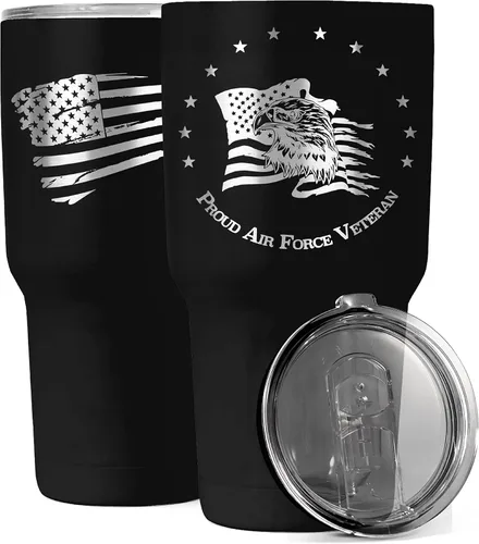 Miniatura 16 de Gadsden Flag Don't Tread on Me - Vaso patriótico de 30 onzas, taza de viaje con la bandera estadounidense, taza de café patriótica, doble