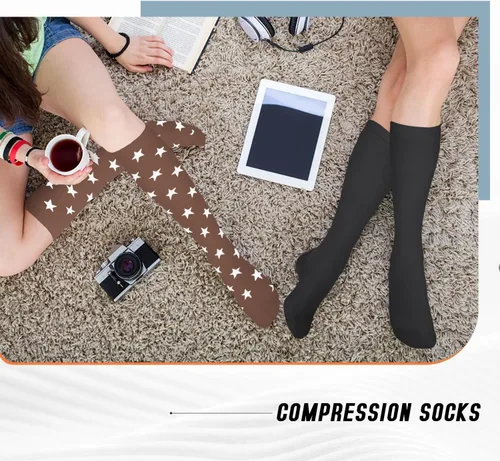 Miniatura 5 de yeuG 8 pares de calcetines de compresión para hombres y mujeres, el mejor apoyo para enfermeras, correr, senderismo, recuperación