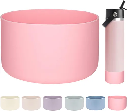 Miniatura 46 de HEYSKAY Bota protectora de silicona para botella de agua Hydro Flask, botella de agua de boca ancha, protector inferior de silicona antideslizante