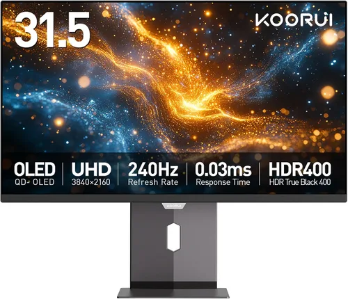Miniatura 14 de KOORUI Monitor para juegos de 24.5 pulgadas, 1ms, monitor de 320Hz, HDR400, DCI-P3 95%, pantalla IPS, compatible con Adaptive Sync, altura vertical