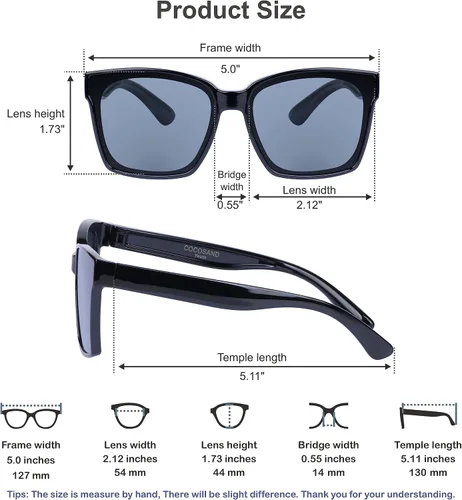 Miniatura 6 de COCOSAND Lentes de sol polarizados para niños, protección UV 400, retro, cuadrados, futuristas, para jóvenes, adolescentes, niños y niñas de 5 a 12