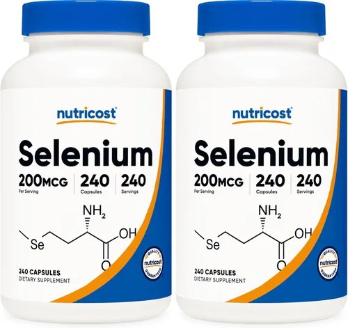 Miniatura 7 de Nutricost Selenio 200mcg, 240 cápsulas vegetales (3 botellas) - Sin OMG, sin gluten, L-selenometionina..