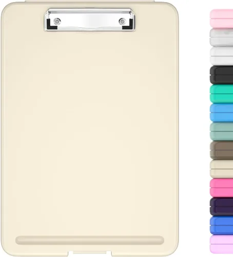 Miniatura 18 de Hongri Portapapeles con almacenamiento, 8.5 x 11 pulgadas, clip de enfermería, plegable para enfermeras, abogados, estudiantes, aula, oficina