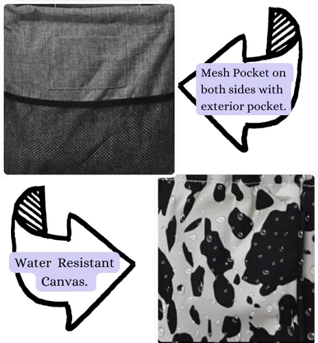 Miniatura 24 de NGIL Bolsa de comestibles reutilizable extra grande plegable de gran tamaño para comestibles, almacenamiento, picnic, playa, Bronco-negro occidental