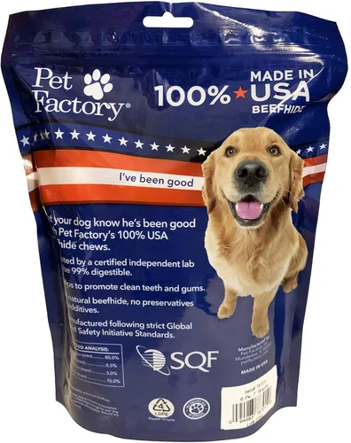 Miniatura 9 de Pet Factory 100% fabricado en Estados Unidos, palitos trenzados de 7 pulgadas, sabor natural, 6 unidades, 1 paquete