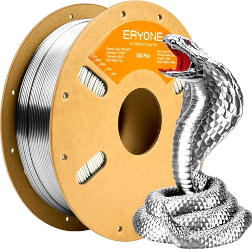 Miniatura 51 de ERYONE Filamento de ácido poliláctico (PLA) de seda bicolor para impresora 3D, de 1.75 mm +/- 0.03 mm, carrete de cartón de 1 kg (2.2 libras)