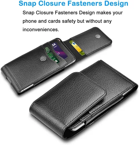 Miniatura 4 de Funda de cuero para iPhone 17 Pro, Samsung, Motorola, Xiaomi, funda de protección Huawei, funda de protección para teléfono con hebilla de cinturón