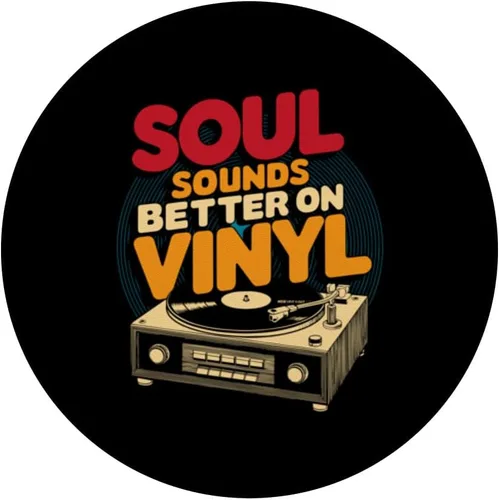 Miniatura 3 de Soul Sounds Better On Vinyl Old Turntable Retro 70s Music PopSockets Adhesive PopGrip