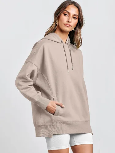Miniatura 5 de ANRABESS Sudaderas con capucha de gran tamaño para mujer, sudadera de forro polar 2024, trajes de moda para adolescentes y niñas