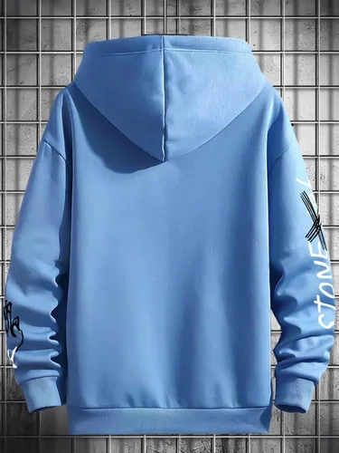 Miniatura 2 de WDIRARA Sudadera con capucha y cordón de manga larga con capucha y bolsillo para hombre