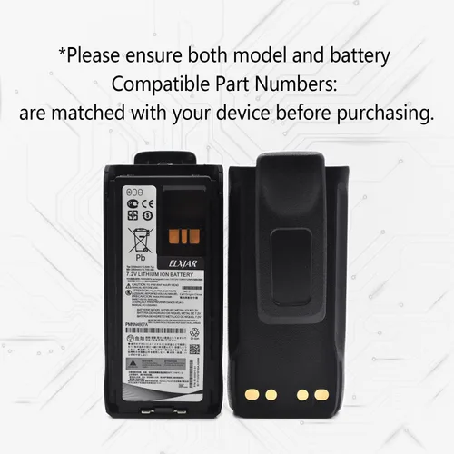 Miniatura 4 de PMNN4807A - Batería de repuesto para radios portátiles de dos vías R7 (2 unidades)
