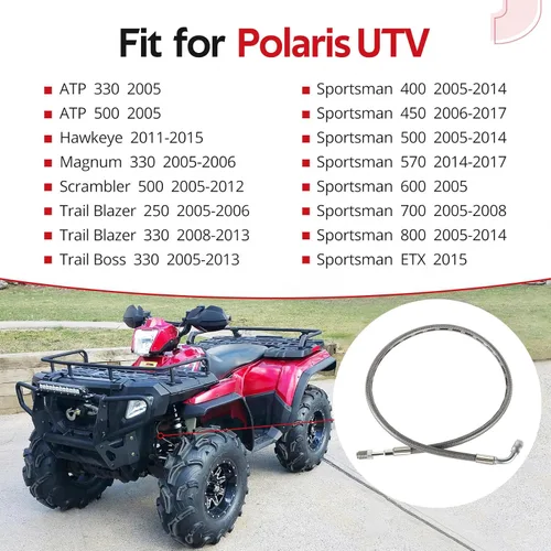 Miniatura 2 de Manguera de freno delantero izquierdo para Polaris Sportsman 400 450 500 570 600 700 800 Scrambler 500 Trail Blazer 250 330 Trail Boss 330 Magnum