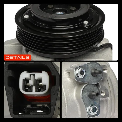 Miniatura 9 de A-Premium Compresor de aire acondicionado con embrague compatible con Cadillac CTS 3.2L 2003-2004 Sedan