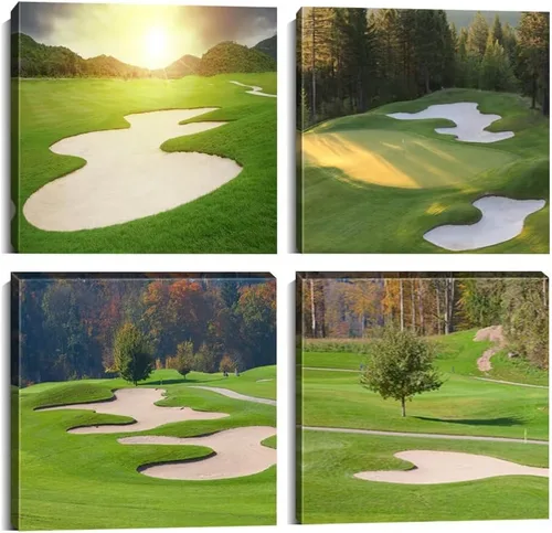 Miniatura 13 de Pankila Imágenes artísticas para pared de campo de golf, póster en lienzo impreso de golf de Estados Unidos, decoración de pared para sala de estar