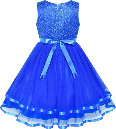 Miniatura 2 de Sunny Fashion Vestido de flores para niñas, vestido de princesa blanco roto para fiesta de vestir