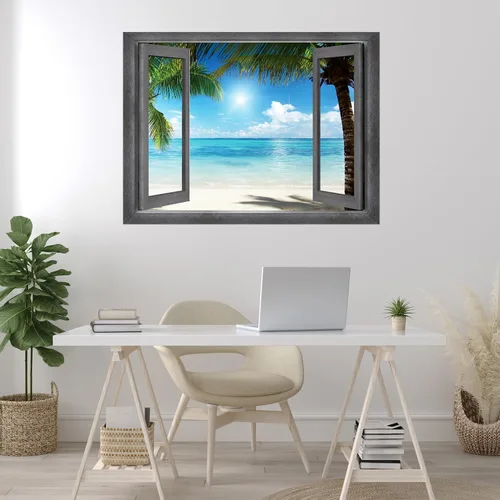Miniatura 27 de wall26 Adhesivo de pared extraíble/mural de pared Spring on the Plains Creative Window View Decoración de pared - 36 x 48 pulgadas Primavera