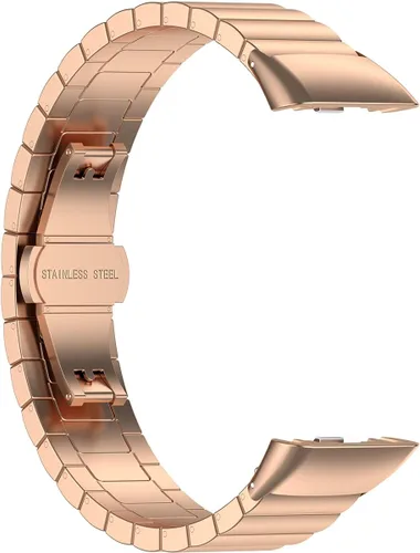 Miniatura 4 de Correa de metal compatible con Huawei Band 6, para reloj Honor Band 6/Band 7, correa de repuesto de metal de acero inoxidable olid compatible