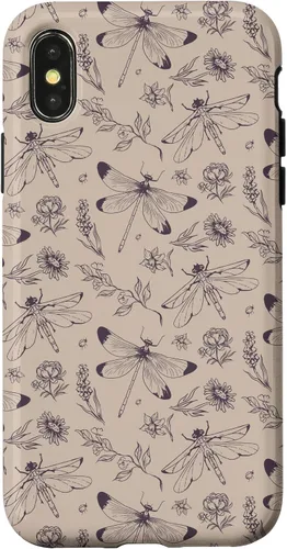 Miniatura 5 de Vintage Dragonfly Tan Sand Beige Wildflower Floral Flower Case for iPhone 16