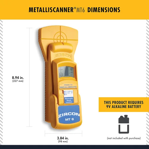 Miniatura 6 de Zircon MetalliScanner MT6 - Detector de metales profesional - Localizador de metales portátil de escaneo profundo para metales ferrosos