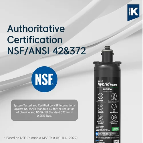 Miniatura 5 de Pureal Sistema de filtro de agua para debajo del fregadero con grifo, sistema completo certificado NSF/ANSI 42 y 372, elimina PFAS, plomo, cloro