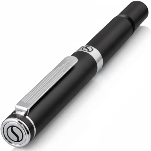 Miniatura 11 de Scriveiner Bolígrafo de Bola Negro EDC de Lujo, Impresionante Bolígrafo de Bola de Bolsillo con Acabado de Oro Real, Gran Regalo para Hombres