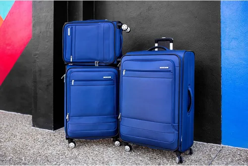 Miniatura 2 de Samsonite Aspire DLX Softside - Maleta expandible con ruedas giratorias, Azul (Blue Depth), Aspire Dlx Softside - Equipaje expandible con spinners