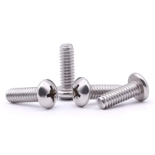 Tornillo de máquina de cabeza cilíndrica #4-40 x 1/4", Phillips Drive, acero inoxidable 304 18-8, acabado brillante, rosca completamente mecanizada,
