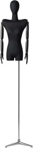 Miniatura 8 de Female Mannequin Dress Form Torso, Display Mannequin Body with Detachable Head, Wooden Hands and Adjustable 65"-86" Height Stand, for Dress Jewelry