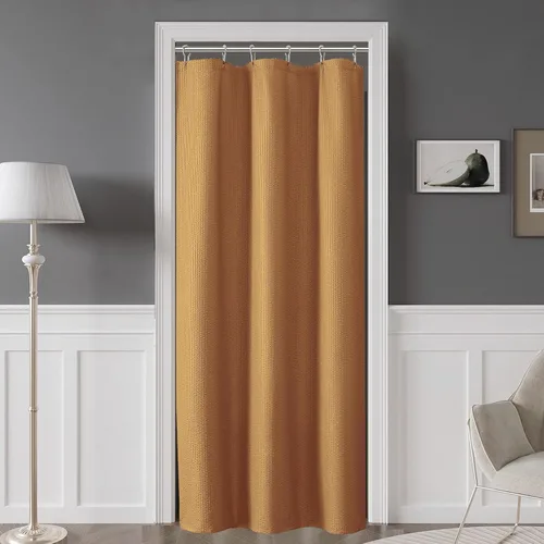 Miniatura 60 de OVZME Berry - Cortina de ducha extralarga verde de 96 pulgadas, cortina de baño de tela con textura en relieve 3D, cortina de baño grande para Verde