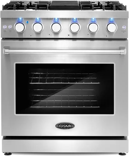 Miniatura 13 de COSMO COS-EPGR244 24 pulgadas Haven Collection 3.73 pies cúbicos Cocina de gas con 4 quemadores sellados, rejillas de hierro fundido, horno
