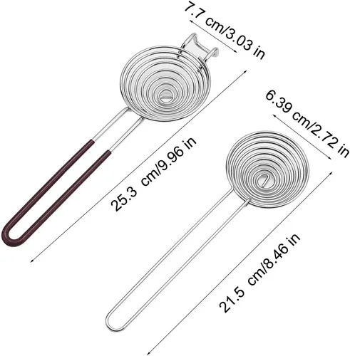 Miniatura 2 de Separador de huevos, separador blanco de yema de huevo de acero inoxidable, mango largo, filtro divisor de yema de huevos, accesorio de cocina