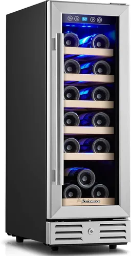 Miniatura 12 de Refrigerador de bebidas y vino de 24 pulgadas integrado o independiente, capacidad para 120 latas y 16 botellas, enfriador de vino
