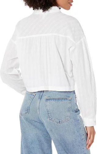 Miniatura 2 de Tommy Hilfiger Camisa corta de manga larga de cambray con botones para mujer