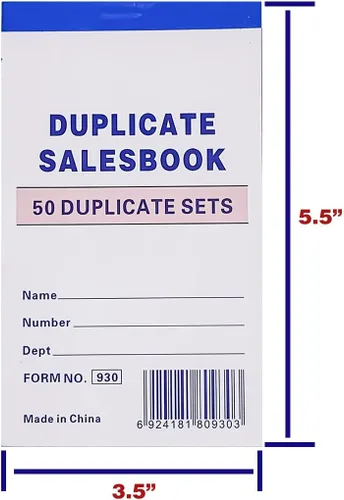 Miniatura 2 de FactorDuty Paquete de 20 lotes de ventas libro de pedidos de recibo de factura copia autocopiada 50 juegos 3.5 "x 5.5
