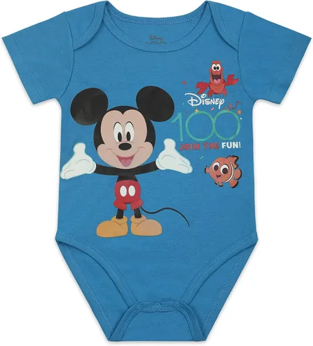 Miniatura 4 de Disney 100th Anniversary - Paquete de 3 mamelucos para recién nacidos y bebés, rojo, azul, gris