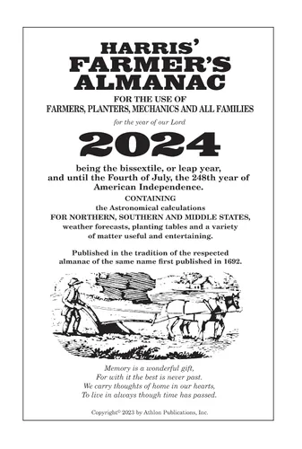 Miniatura 2 de Harris' Farmers Almanac - 2024 Weather Forecasts For All Regions: Use Of Farmer, Planters, Breeders, Mechanics & All Families, Astronomical