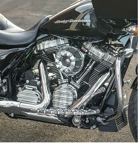 Miniatura 3 de Cubierta de barra de empuje para Harley Twin Cam Street Glide Road King Electra Glide Tri Ultra Dyna Fit Street Bob Softail Fatboy 99-17