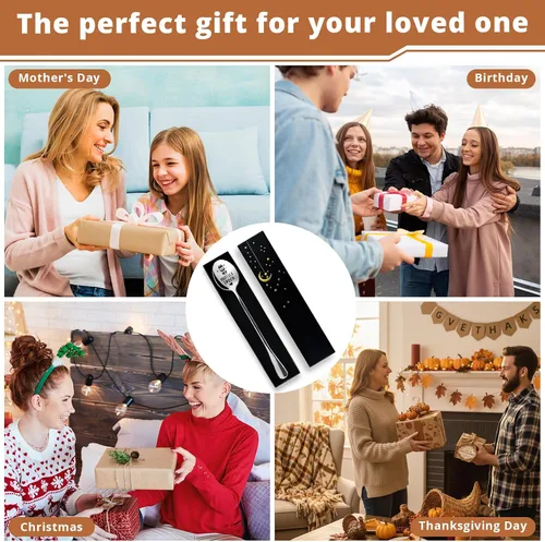 Miniatura 7 de Divertida Cuchara de Nutella Grabada, Cuchara de Acero Inoxidable Grabada para Mujeres y Hombres, Ideal para Cumpleaños, Navidad, Día de San Mi
